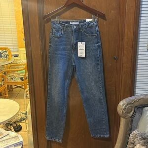 Zara mom fit blue jeans